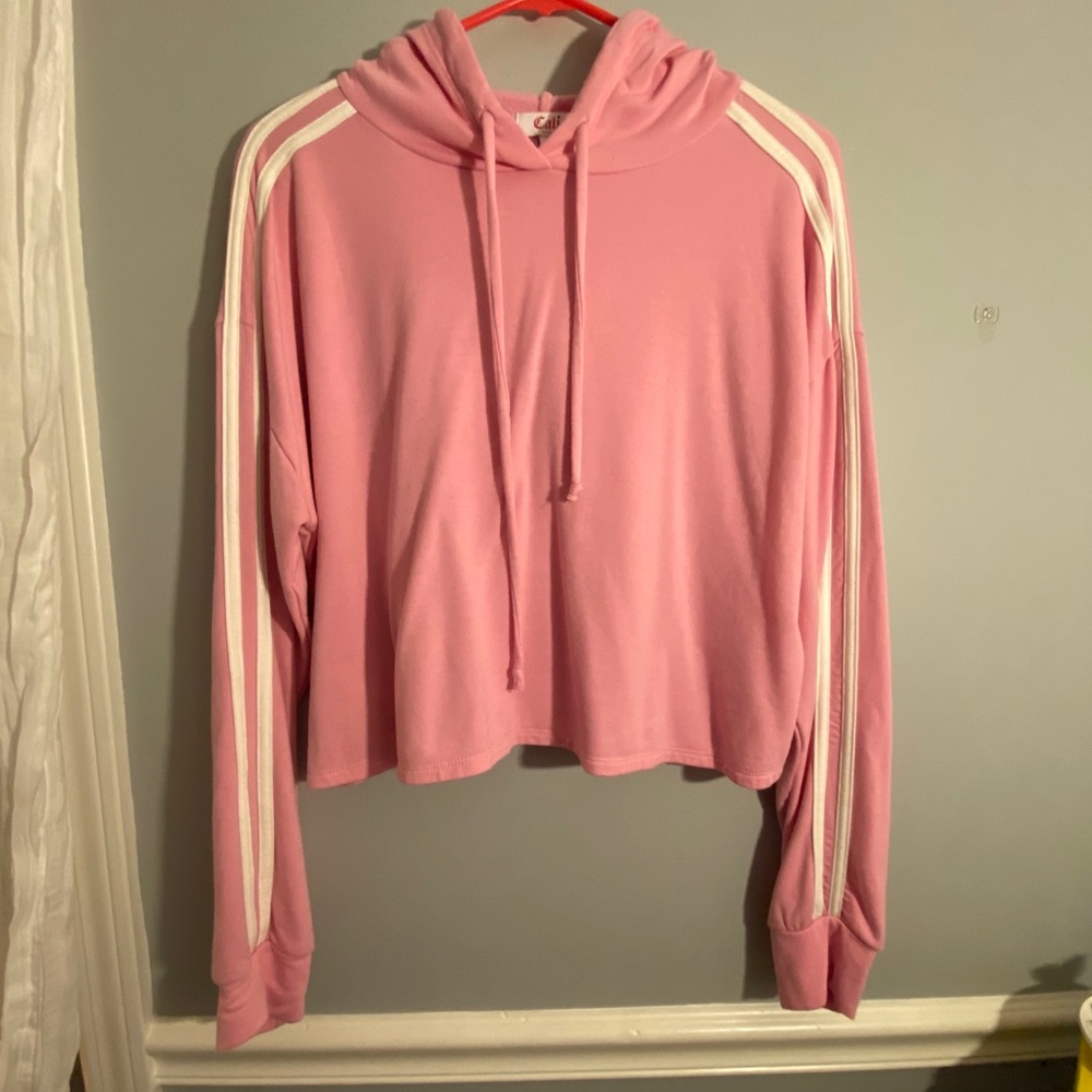 PINK CROPPED SWEATSHIRT